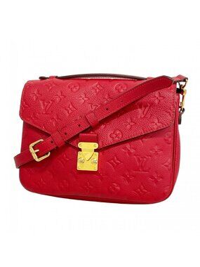 Louis Vuitton Handbag Monogram Empreinte Pochette Metis MM Cerise 2-Way Bag